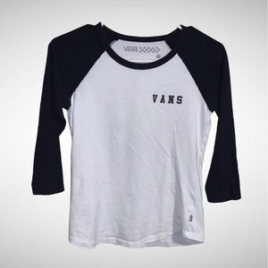 VANS Women’s Black and White T-Shirt